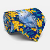Cravate Patterned Budgie Et Wattle (Roulé)