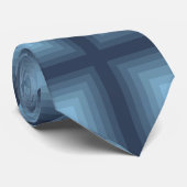 Cravate Patterns diamonds en bleu (Roulé)