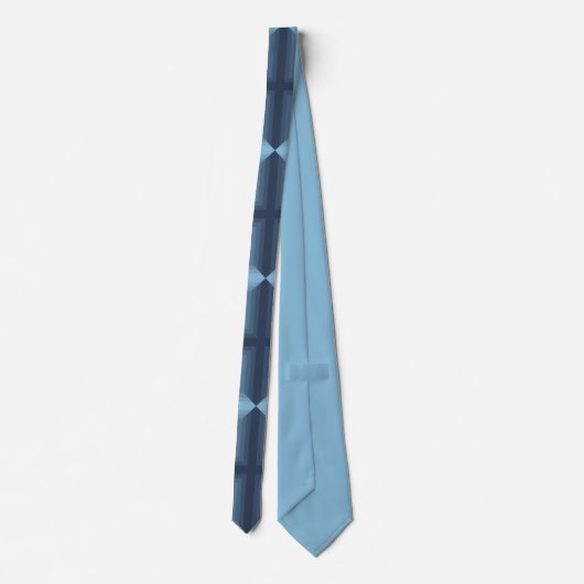 Cravate Patterns diamonds en bleu (Dos)