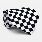 Cravate Patters de Black and White Checker (Roulé)