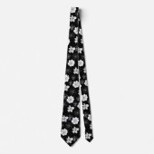 Cravate Patters de Black & White Floral (Devant)