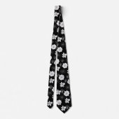 Cravate Patters de Black & White Floral (Dos)