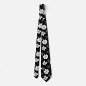 Cravate Patters de Black & White Floral (Dos)