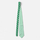 Cravate Patters de Checkered Green and White Shamrock (Dos)