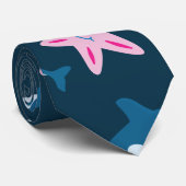 Cravate Patters de Cute Baby Whale et Starfish (Roulé)