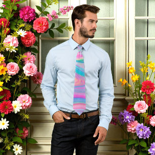 Cravate Patters de Green Blue Pastel