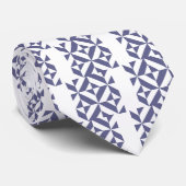 Cravate Patters Midnight Blue Geometric Deco Cube (Roulé)
