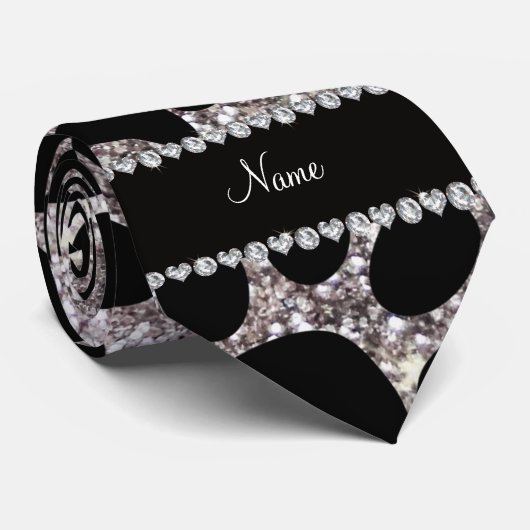 Cravate Pattes argentées nommées faites sur commande de (Roulé)