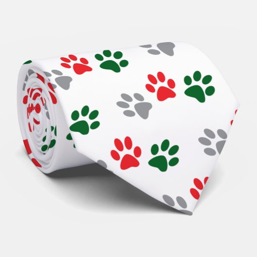 Cravate Pattes de Noël (Roulé)