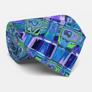 Cravate Paua Shell Abstraite