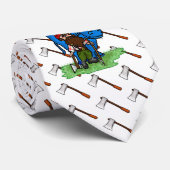 Cravate Paul Bunyan Necktie avec Axes (Roulé)