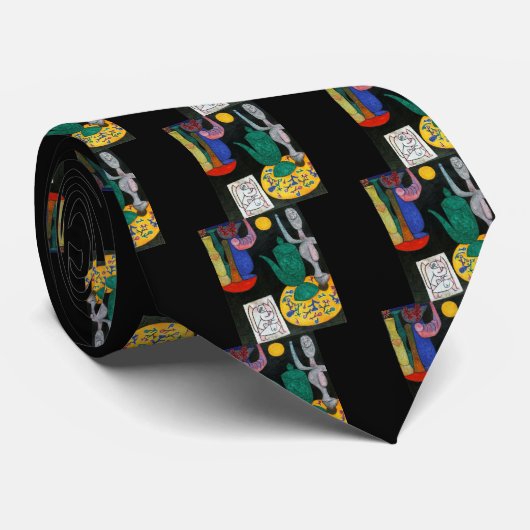 Cravate Paul Klee, "sans titre (dernière vie morte)" (Roulé)