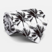 Cravate Paume noire et blanche (Roulé)