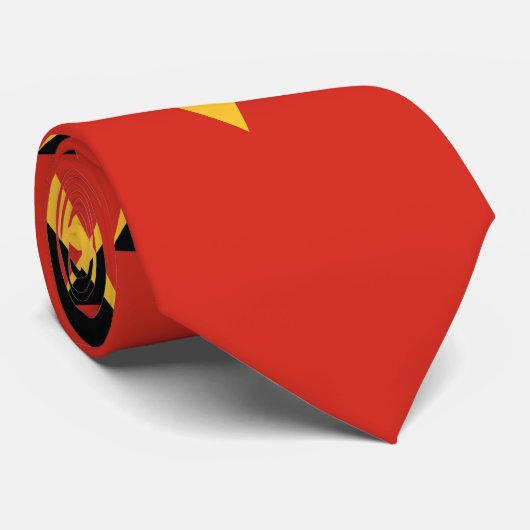 Cravate Pavillon du Timor oriental (Roulé)