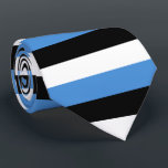 Cravate Pavillon Estonie<br><div class="desc">Drapeau estonien couleurs : noir,  bleu,  blanc</div>