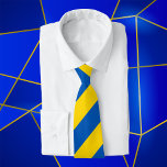 Cravate Pavillon Motif d'Ukraine bleu or<br><div class="desc">Motif du drapeau d'Ukraine cravate bleu or</div>