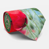 Cravate Pavot sauvage (Roulé)