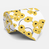 CRAVATE PAVOTS JAUNES ET NOIRS DE TIE_MODERN CHIC (Roulé)