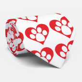 Cravate Paw Chien Coeur (Roulé)