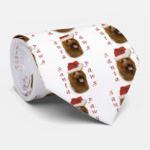 Cravate Paws de Terrier Père Noël (Roulé)