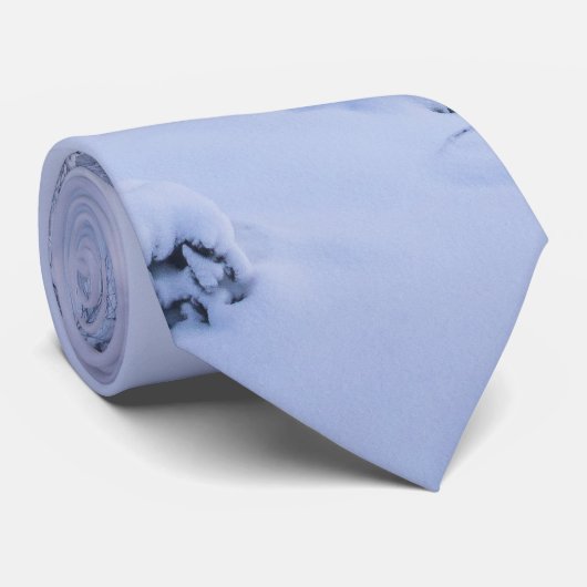 Cravate Pays merveilleux d'hiver, brouillard, forêt d'épin (Roulé)