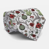 Cravate Pays rouge et vert Noël Cerf Tête Antlers (Roulé)