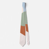 Cravate Paysage Abstrait - Terracotta, Sage & Sky Bl (Devant)