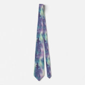 Cravate Paysage auroral motif forestier (Devant)
