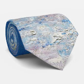 Cravate Paysage bleu de Renoir Impressionniste Peinture (Roulé)