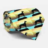 Cravate Paysage de chien de lévrier de Waterside (Roulé)