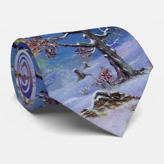 CRAVATE PAYSAGE D'HIVER (Roulé)