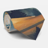 Cravate Paysage du lac Mountain (Roulé)