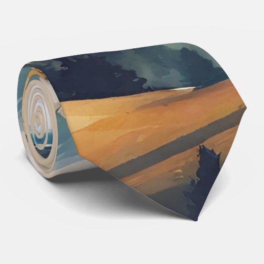 Cravate Paysage du lac Mountain (Roulé)