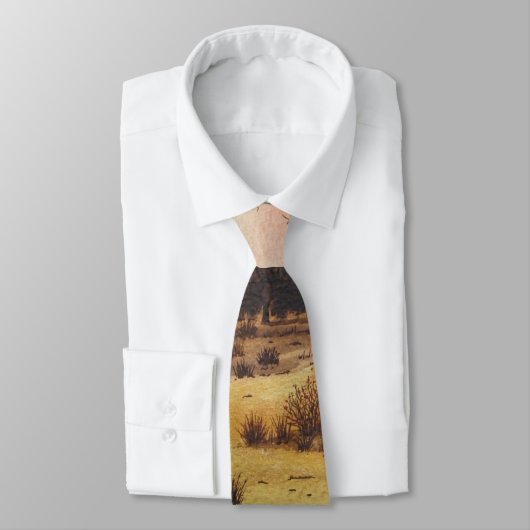 Cravate paysage peinture design automne couleurs (Attaché)