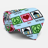 Cravate Peace Love Réaltor immobilier (Roulé)