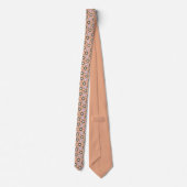 Cravate Peach and Lilac Shapes Color Pencil Neck Tie (Dos)