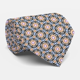Cravate Peach Blue Lilac Circular Flourish Neck Tie