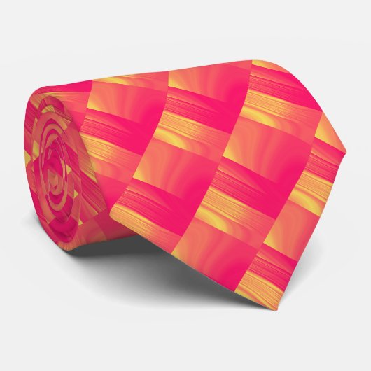 Cravate Peach électrique v2 (Roulé)