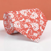 Cravate Peach Floral Pattern Custom Necktie