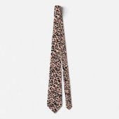 Cravate Peach Leopard Poster de animal (Devant)