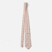 Cravate Peach Plaid Shamrock Clover Retro Neck Tie (Dos)