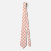 Cravate Peach Retro Checkerboard (Devant)