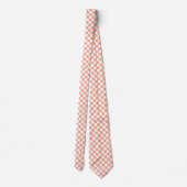 Cravate Peach Retro Checkerboard (Dos)