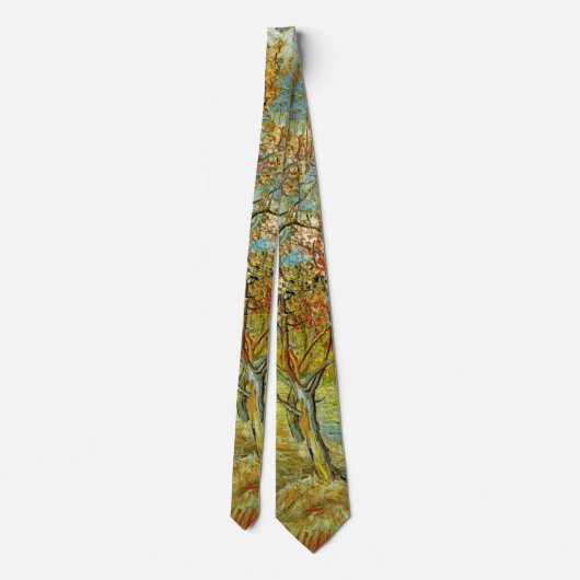 Cravate Peach Tree rose en fleurs par Vincent van Gogh (Dos)