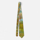 Cravate Peach Tree rose en fleurs par Vincent van Gogh (Dos)