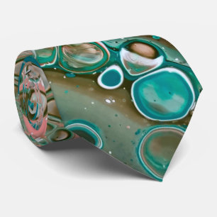 Cravate Peach & Turquoise Acrylic pour Abstract