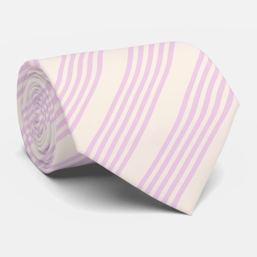 Cravate Peaches and cream five stripes pattern (Roulé)