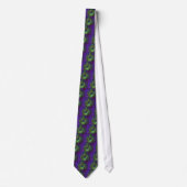 Cravate Peacock à huile violette simple (Devant)