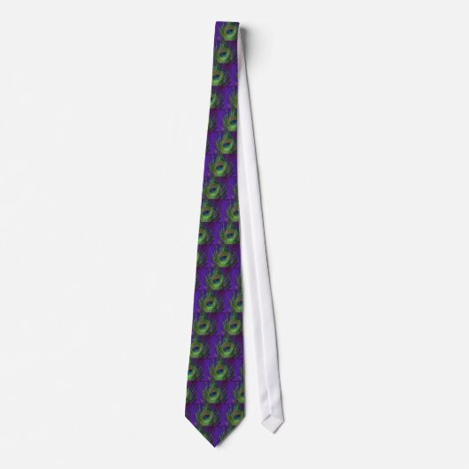 Cravate Peacock à huile violette simple (Devant)