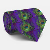 Cravate Peacock à huile violette simple (Roulé)